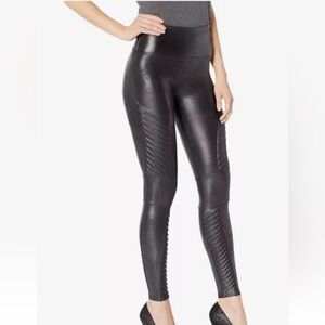 Spanx Faux Leather Moto Leggings Black Size XSmall